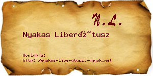 Nyakas Liberátusz névjegykártya